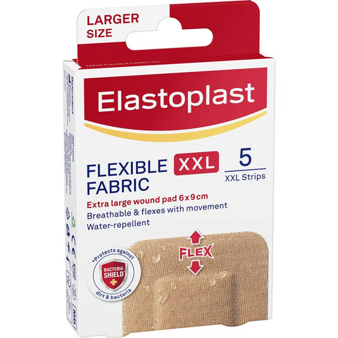 Elastoplast Band Aids Strips Flexible Fabric Xxl 5 Pack