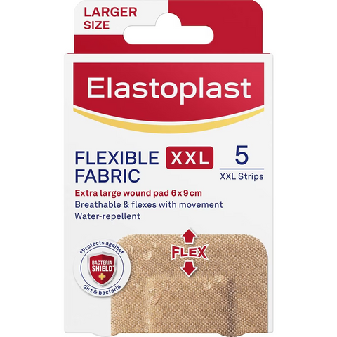 Elastoplast Band Aids Strips Flexible Fabric Xxl 5 Pack