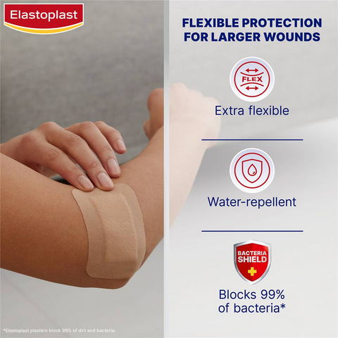 Elastoplast Band Aids Strips Flexible Fabric Xxl 5 Pack