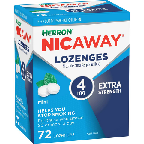 Herron Nicaway Stop Smoking Peppermint Lozenges 4mg 72 Pack