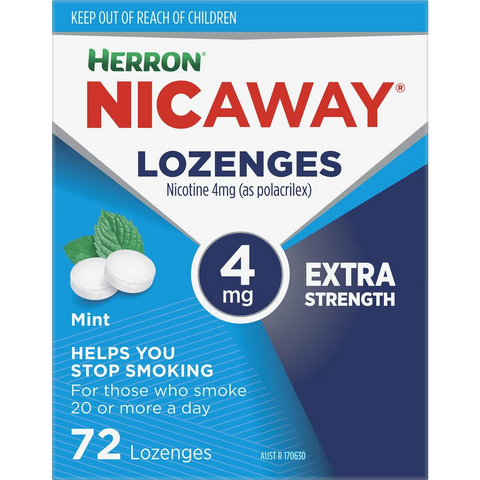 Herron Nicaway Stop Smoking Peppermint Lozenges 4mg 72 Pack