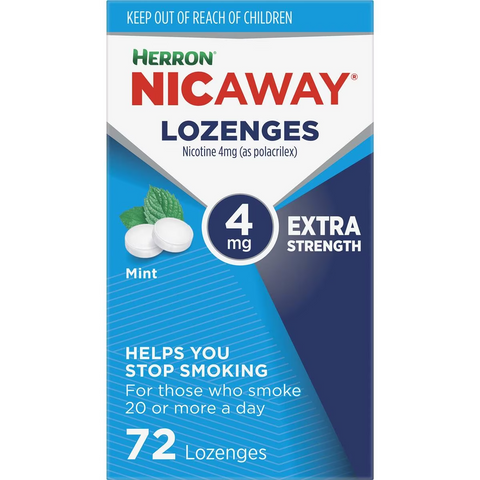 Herron Nicaway Stop Smoking Peppermint Lozenges 4mg 72 Pack