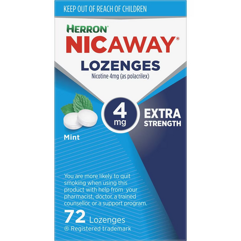 Herron Nicaway Stop Smoking Peppermint Lozenges 4mg 72 Pack