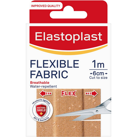 Elastoplast Flexible Breathable Water Repellent Fabric Plaster 6cmx1m