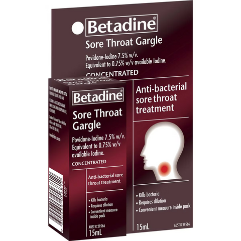 Betadine Sore Throat Gargle Concentrated 15ml