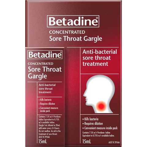 Betadine Sore Throat Gargle Concentrated 15ml