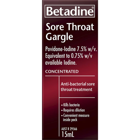 Betadine Sore Throat Gargle Concentrated 15ml