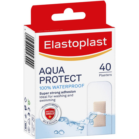 Elastoplast Aqua Protect Waterproof Plasters For Wound Protection 40 Pack