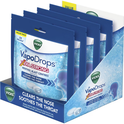 Vicks Vapo Drops Extra Strong Menthol 30 Pack