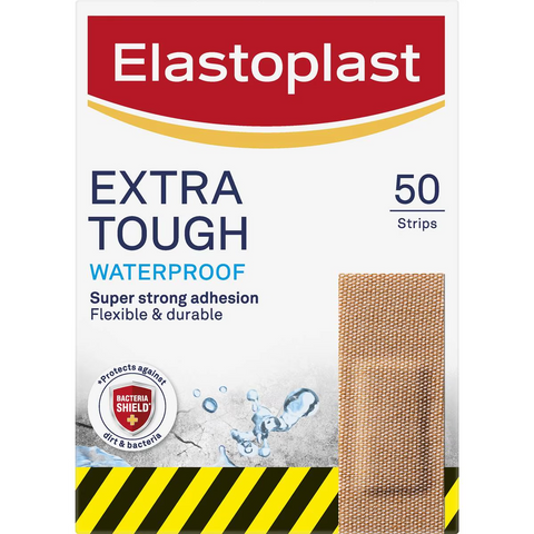 Elastoplast Extra Tough Waterproof Heavy Fabric Plasters 50 Pack