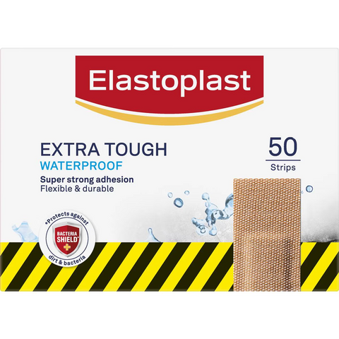 Elastoplast Extra Tough Waterproof Heavy Fabric Plasters 50 Pack