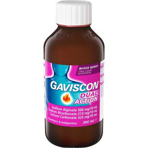 Gaviscon Dual Action Heartburn & Indigestion Liquid Berry 300ml