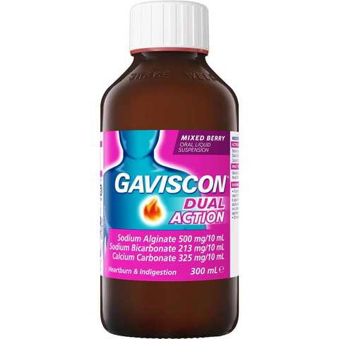 Gaviscon Dual Action Heartburn & Indigestion Liquid Berry 300ml