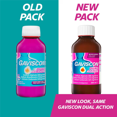 Gaviscon Dual Action Heartburn & Indigestion Liquid Berry 300ml