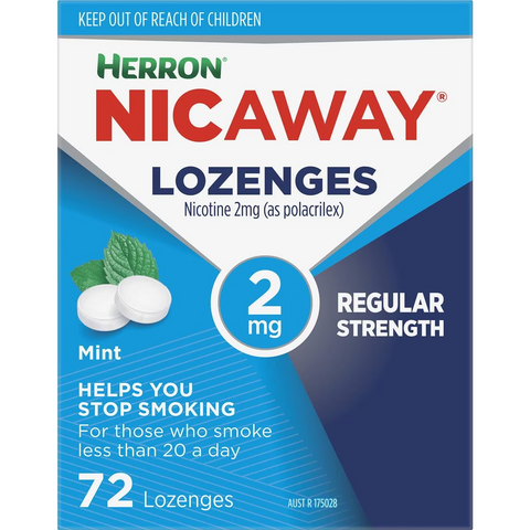 Herron Nicaway Stop Smoking Peppermint Lozenges 2mg 72 Pack