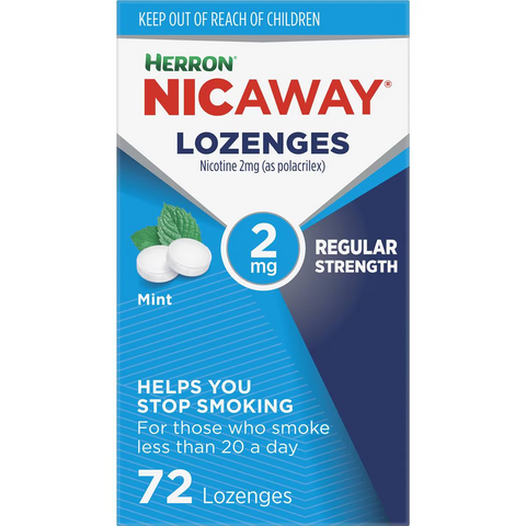 Herron Nicaway Stop Smoking Peppermint Lozenges 2mg 72 Pack