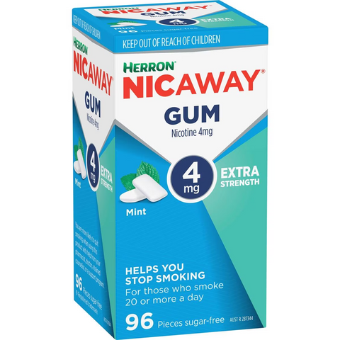 Nicaway Nicaway Stop Smoking Mint Gum 4mg 96 Pack