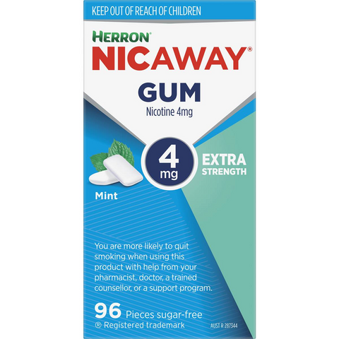 Nicaway Nicaway Stop Smoking Mint Gum 4mg 96 Pack