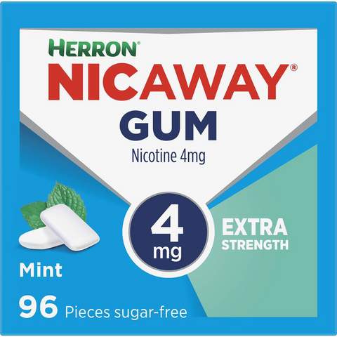 Nicaway Nicaway Stop Smoking Mint Gum 4mg 96 Pack