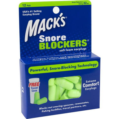 Mack's Ear Plugs Soft Foam Snore Blockers 12 Pack