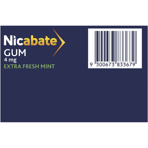 Nicabate Quit Smoking Chewing Gum Extra Strength 4mg Nicotine 200