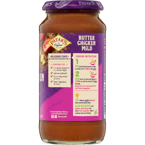 Patak's Mild Butter Chicken Simmer Sauce 450g