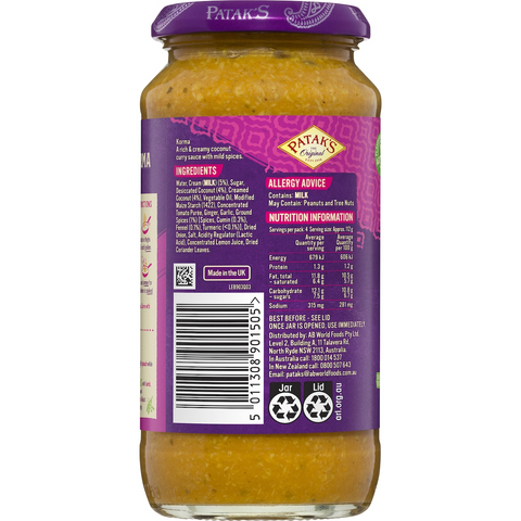 Patak's Korma Curry Simmer Sauce Sauce 450g