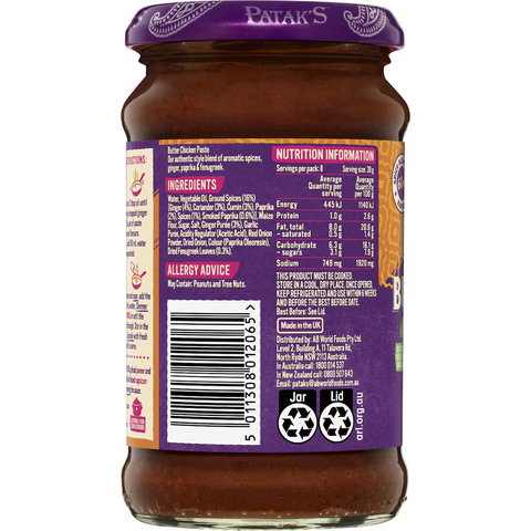 Patak's Butter Chicken Curry Paste 312g