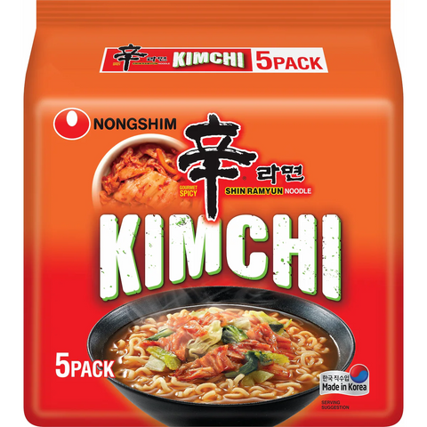 Nong Shim Kim Chi Noodles 5 Pack