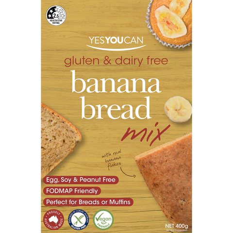 YesYouCan Gluten & Dairy Free Banana Bread Mix 400g