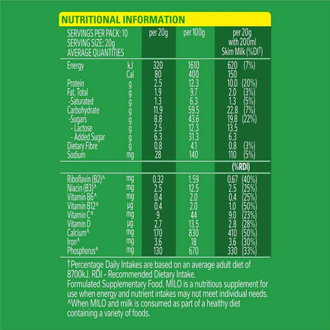 Nestle Milo Choc-malt 200g