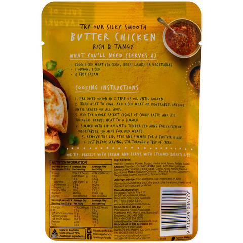 Passage To India Butter Chicken Curry Paste 150g