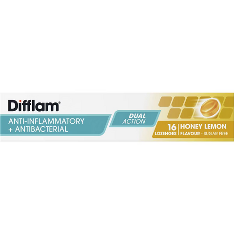 Difflam Sore Throat Lozenges Honey & Lemon 16 Pack