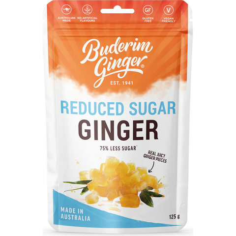 Buderim Ginger Reduced Sugar Ginger 125g