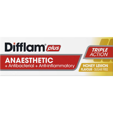 Difflam Plus Sore Throat Lozenges Honey Anaesthetic 16 Pack