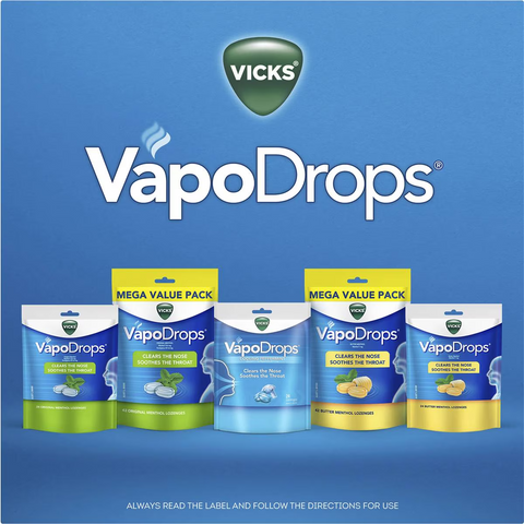 Vicks Vapodrops Throat Lozenges Butter Menthol 42 Pack