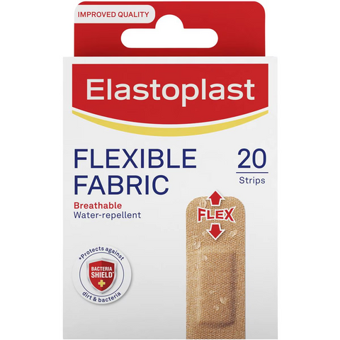 Elastoplast Flexible Fabric Breathable Plasters For Wound Protection 20 Pack