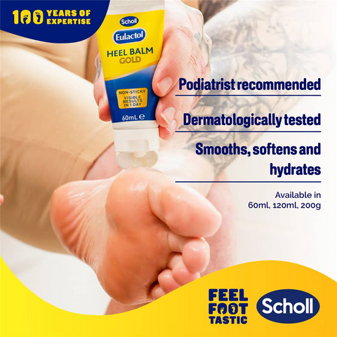 Scholl Eulactol Gold Foot Care Heel Balm 60ml