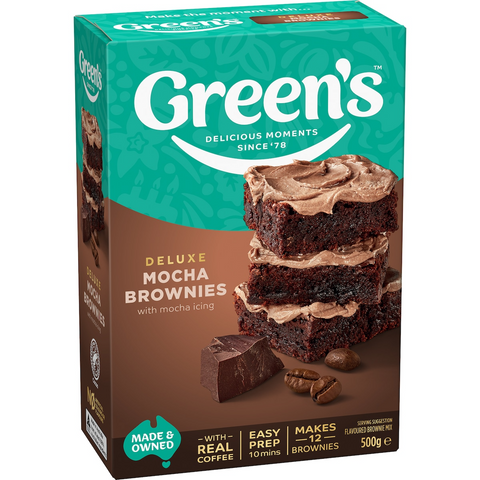 Green's Deluxe Mocha Brownie Mix 500g