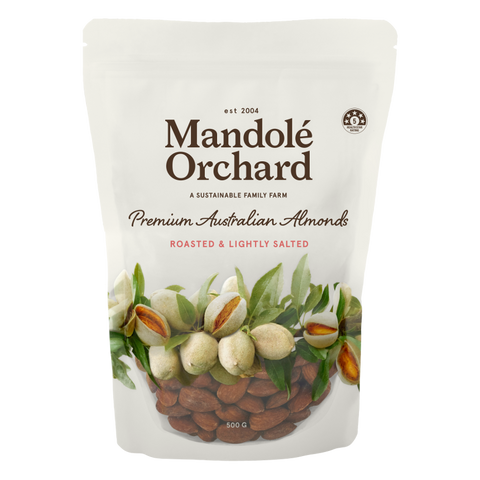 Roasted & Lightly Salted Premium Australian Almonds - 500g