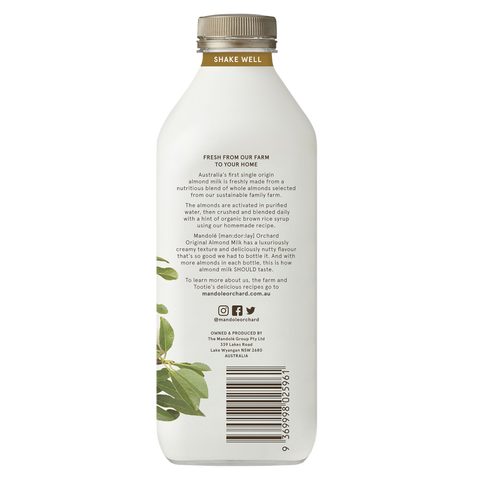 Original Activated Australian Almond Milk 1L