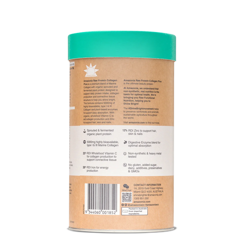Amazonia Raw Protein Collagen Plus Vanilla Maple 450g