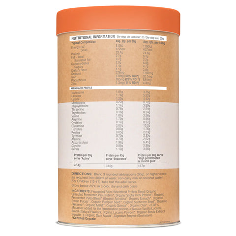 Amazonia Raw Protein Paleo Fermented Vanilla Lucuma 1kg